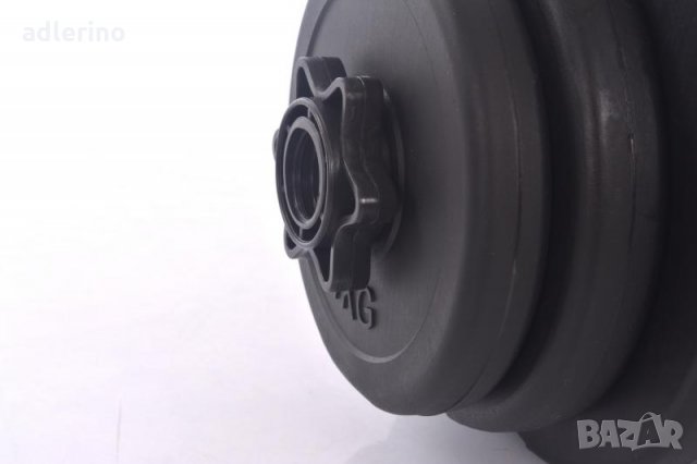  Два дъмбела по 15 кг, общо 30 кг, дъмбел, фитнес гири Ново, снимка 3 - Фитнес уреди - 34154119