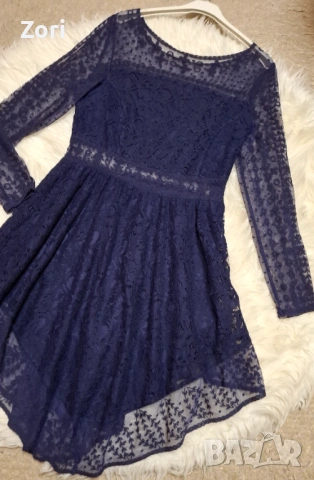 КРАСИВА тъмносиня рокля, снимка 7 - Рокли - 53600761