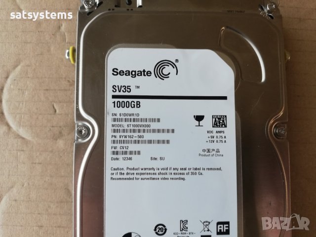 Хард диск Seagate Barracuda SV35.6 ST1000VX000 1000GB SATA 6.0Gb/s, снимка 2 - Твърди дискове - 43594503