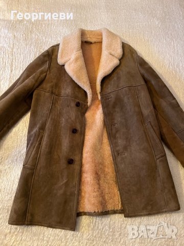 Мъжки кожен кожух / мъжко палто естествена кожа, снимка 1 - Палта - 35240650