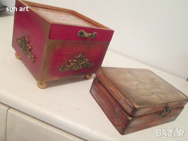 стара дървена кутийка с ангелче, снимка 11 - Декорация за дома - 37125120