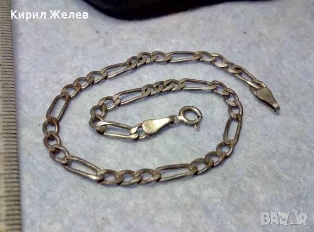 СТАРА СРЕБЪРНА ГРИВНА СРЕБРО 925 КЛАСИЧЕСКА КАРТИЕ ПЛЕТКА 47962, снимка 3 - Гривни - 49682640