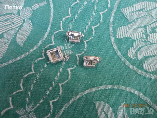 Рядък  комплект майсторска изработка маркировка  на  трите 925, снимка 10 - Антикварни и старинни предмети - 52605183