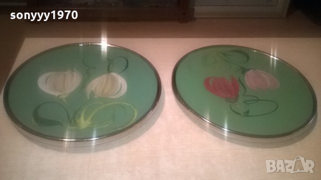 Въртящти се метално-стъклени стойки за колекция или торта 30 см, снимка 3 - Колекции - 27474533