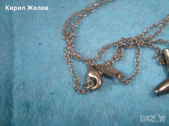 ПОСРЕБРЕН МЕДАЛЬОН с ИНКРУСТИРАН СИН КАМЪК ПОСРЕБРЕНА СТОМАНА има иПЕЧАТ 925 За ПОСРЕБРЯВАНЕТО 18101, снимка 3 - Колиета, медальони, синджири - 35232083