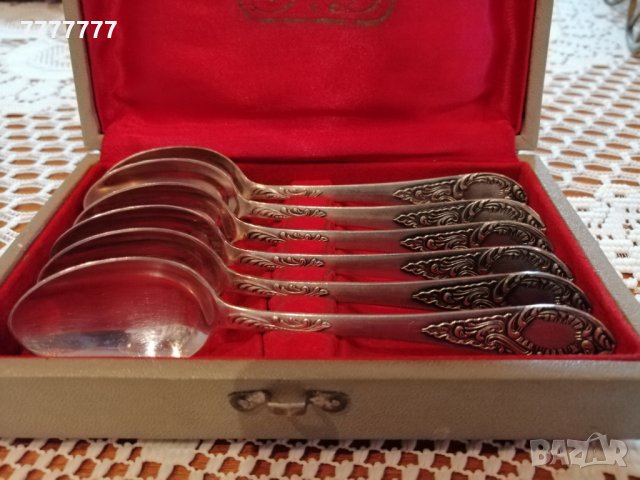 Старинен комплект руски лъжички дълбоко посребрени ., снимка 2 - Антикварни и старинни предмети - 27854743