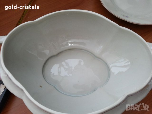 Стар български порцелан супник, снимка 3 - Антикварни и старинни предмети - 33423006