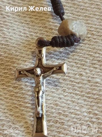 БРОЕНИЦА от ТРОШЕН КАМЪК на ВЪЖЕ с КРЪСТ ДЕВА МАРИЯ от МЕЖДУГОРИЕ 41720, снимка 8 - Колиета, медальони, синджири - 52492319