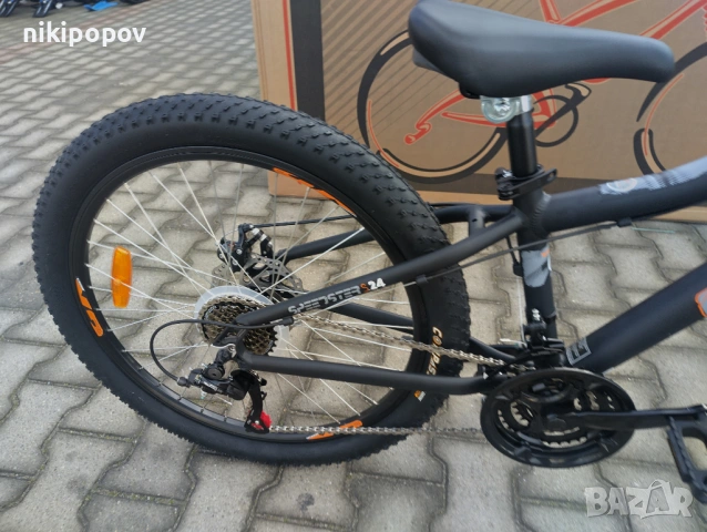 CROSS Алуминиев велосипед 24" SPEEDSTER boy 2db черен/сив, снимка 4 - Велосипеди - 53561334