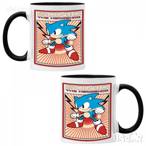 Чаша Sonic Retro 01,Керамична Чаша, Кафе Чай, Игра,Изненада,Подарък,Повод,Празник,Рожден Ден