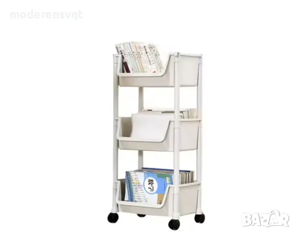 Голяма етажерка с колелца на 3 нива, снимка 6 - Органайзери - 48147204