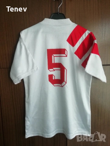 България 1992-1993 Петър Хубчев #5 Adidas мачова оригинална футболна тениска фланелка екип 