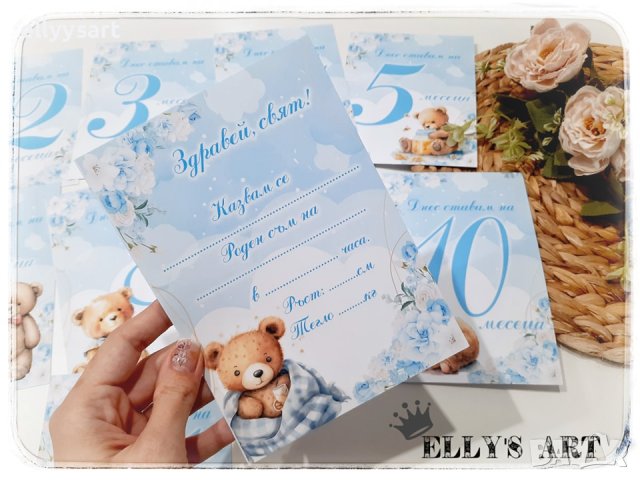 Комплект фото карти за бебе, снимка 12 - Подаръци за кръщене - 43158674