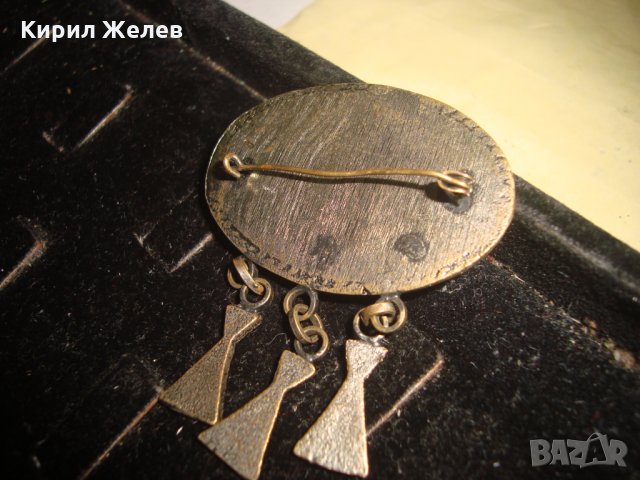 БРОНЗОВА СТАРИННА ЕТНО ОРНАМЕНТИРАНА БРОШКА НАКИТ БИЖУ 22741, снимка 7 - Антикварни и старинни предмети - 33153932