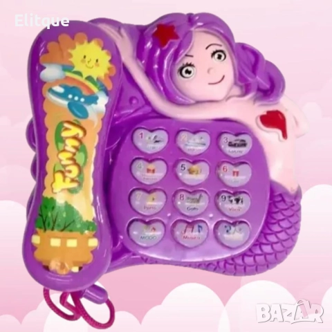 Интерактивен детски музикален телефон със светлини и звуци на сирена, снимка 6 - Други - 52786259