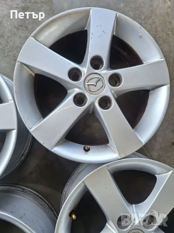 ОРИГИНАЛНИ АЛУМИНИЕВИ ДЖАНТИ ЗА МАЗДА  5Х114,3Х67-15цола, снимка 4 - Гуми и джанти - 49857961