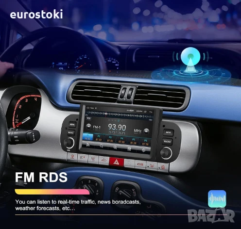 CAMECHO мултимедия за Fiat Panda 2013-2020, 1+32G, Android 13, екран 6,2 инча, сателитна навигация, снимка 5 - Аксесоари и консумативи - 51077182
