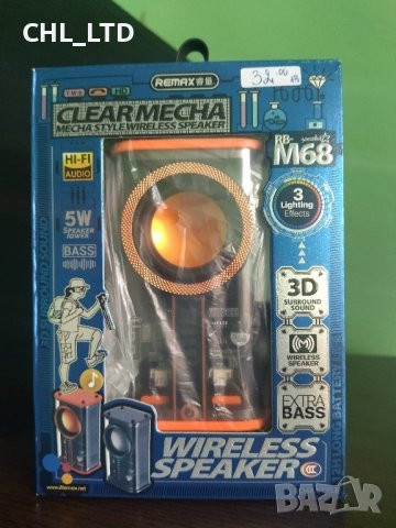 Мини Bluetooth тонколона Remax Clear Mecha RB-M68, снимка 1 - Тонколони - 44117923