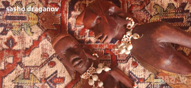 2 ръчно изработени африкански дърворезби, снимка 18 - Колекции - 52258276