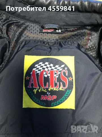 Чисто ново кожено мото яке MQP Aces Of The Tracks 44 с протектори, снимка 6 - Аксесоари и консумативи - 53066893
