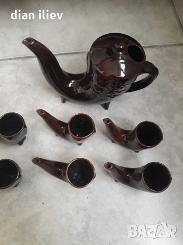 Стар керамичен сервиз , снимка 7 - Антикварни и старинни предмети - 28840016