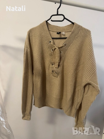 Светло кафяв пуловер H&M 