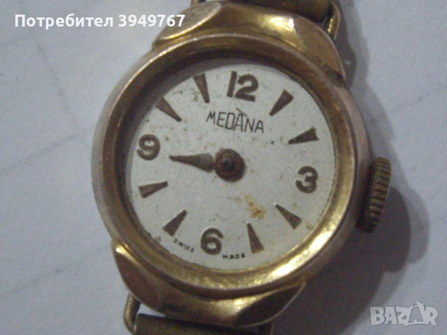 Стар дамски  позлатен часовник., снимка 4 - Дамски - 53419599