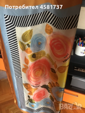 Копринен шал, снимка 4 - Шалове - 51717765