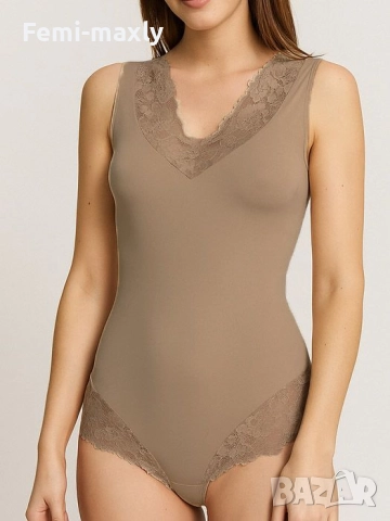 Lizabel - Дамско боди бикина с дантела 5 цвята - 1636, снимка 5 - Корсети, бюстиета, топове - 52648546