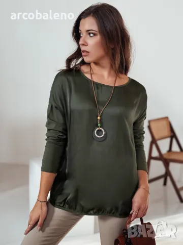 Дамска овърсайз блуза SILKINEA с висулка, 4цвята , снимка 2 - Блузи с дълъг ръкав и пуловери - 47820750