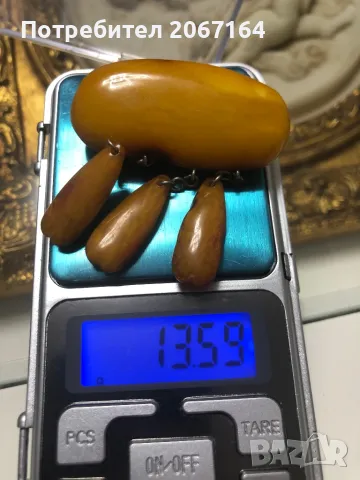 Стара кехлибарена брошка, снимка 12 - Колекции - 49509760