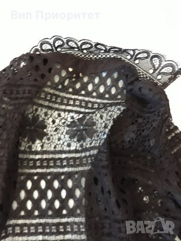 Риза- туника с перлени копчета, черна дантела, много ефектна стилна, снимка 14 - Туники - 37409061