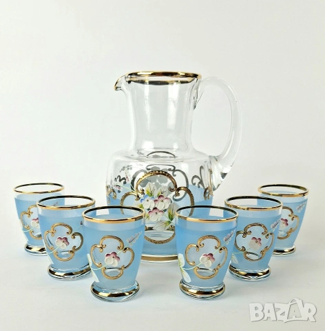 Луксозен Ретро Сервиз за Ликьор / Ракия