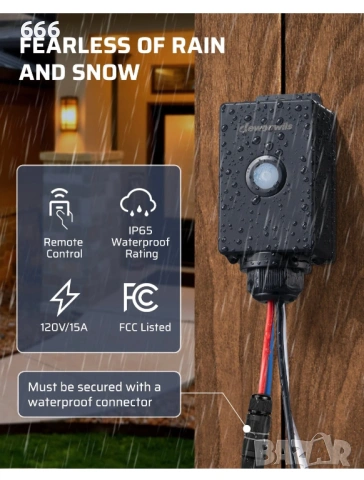 Комплект безжичен ключ за осветление и приемник, снимка 3 - Друга електроника - 53569535