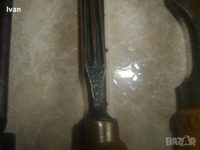 12 броя Ръчно Дърводелско Длето За Стружуване на Струг/Ръчна Дърворезба-Старо Качество-Масивни-Профи, снимка 12 - Други инструменти - 43451191