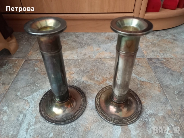 Два посребрени свещника , снимка 4 - Декорация за дома - 52003965