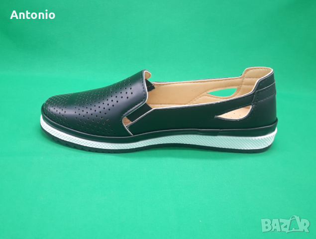 Дамски обувки 0900 бели и черни, снимка 7 - Дамски ежедневни обувки - 36510261