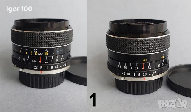 ОБЕКТИВИ РЪЧЕН ФОКУС - на OLYMPUS OM mount, снимка 3 - Фотоапарати - 49624607