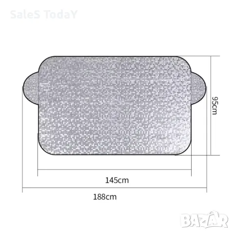 Сенник за кола 188см, Термо покривало за кола сенник, 188x95 см., снимка 2 - Аксесоари и консумативи - 27307612