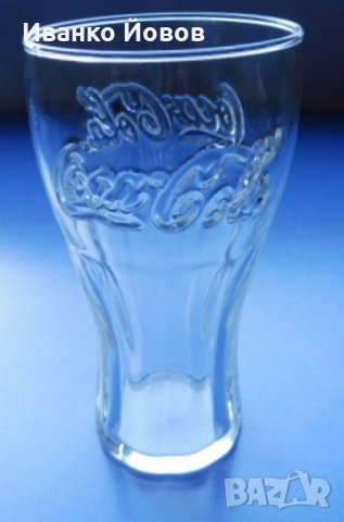 Чаша Кока Кола, стъклена, с релефно лого Coca Cola, за ценители, снимка 1 - Чаши - 32614765