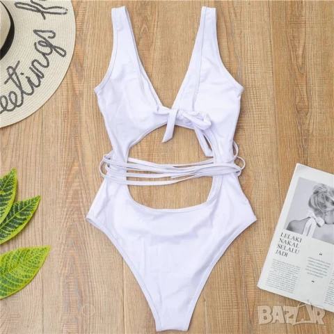 Ефектен цял бански наличен в 4 цвята, снимка 8 - Бански костюми - 50761237