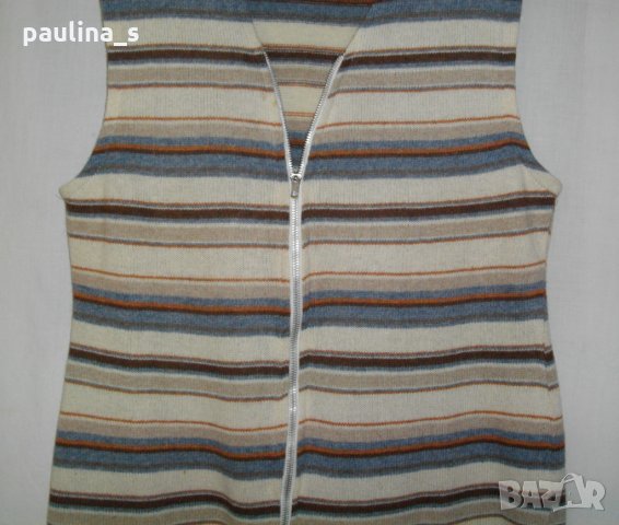 Вълна, кашмир и примеси / Елек тип туника с цип / голям размер 