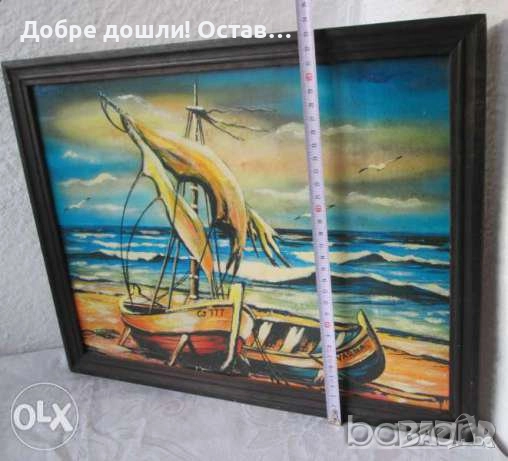 Картини:  Картина морски пейзаж,  с рамка, елени, пейзаж, хижа, 4 броя с диви птици, снимка 7 - Картини - 31809447