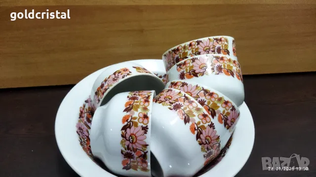 Стар български порцелан купички и купа 