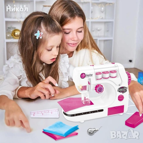 Детска шевна машина с аксесоари и реалистични функции , снимка 3 - Образователни игри - 53065470