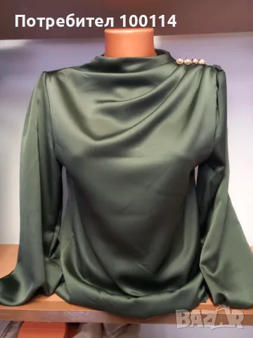 Официална блуза в тъмно зелено, снимка 1
