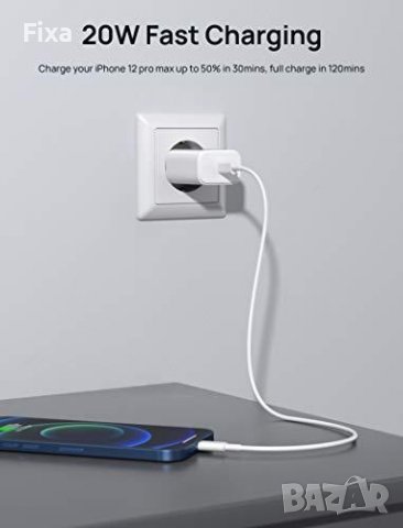 Адаптер JSAUX Type-C 20W, снимка 2 - Оригинални зарядни - 39564183