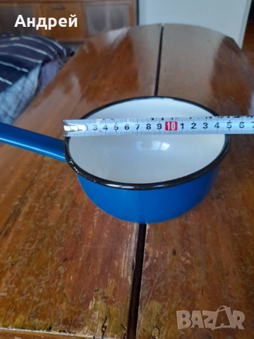 Стара емайлирана касерола,тиган #9, снимка 5 - Други ценни предмети - 52283772