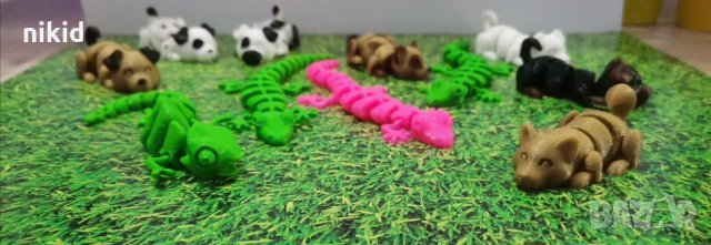 Пластмасови подвижни движещи мърдащи животни животинки гущер куче игуана пластмасови фигурки , снимка 8 - Фигурки - 32552141