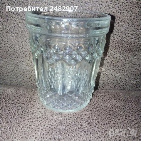 Стара стъклена чашка, снимка 6 - Антикварни и старинни предмети - 51933510